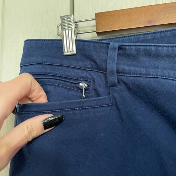 Lauren Ralph Lauren Women's Blue Zip Pockets Straight Leg Stretch Pants Size 10 - Picture 5 of 8